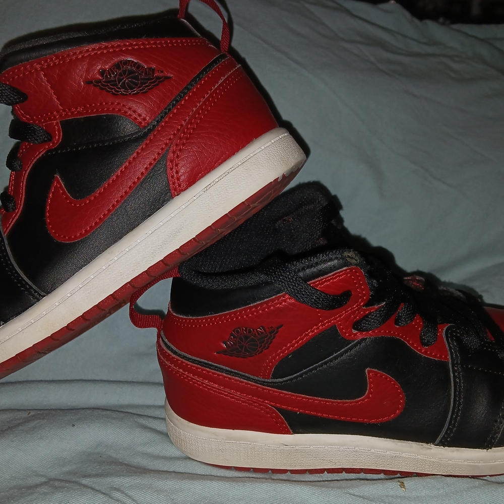 Nike Air Jordan 1 Low Top Sneakers - Black & Red